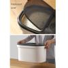 MARMODAY Extra-Large Tall Food Storage Containers with Rolling Wheel for Flour and Sugar, Black view 4