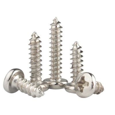 Nickel-Plated Cross-Drilled Self-Tapping Screws, M1.7–M4, M3 × 20 mm, 150 Pieces