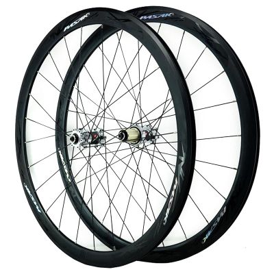 ZFF 700C 40 mm Road Bike Wheelset, Disc Brake, Double-Wall, Black