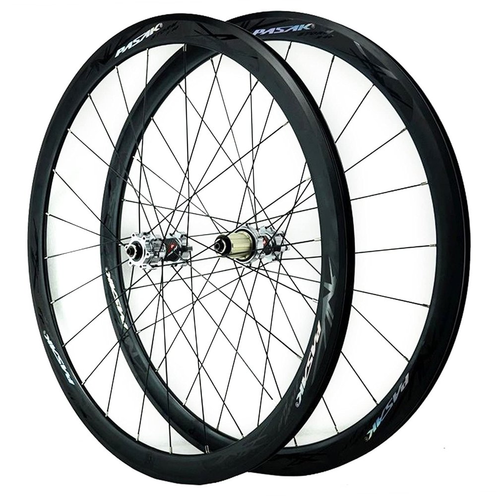 ZFF 700C 40 mm Road Bike Wheelset, Disc Brake, Double-Wall, Black