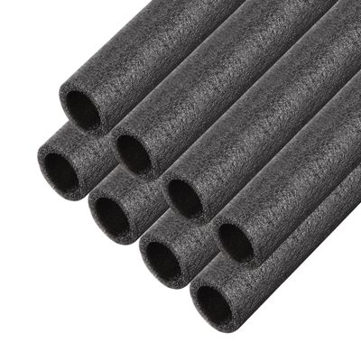 sourcing map Foam Pipe, 4 m, 2.5 cm ID, 3.5 cm OD, Black, 8-Pack