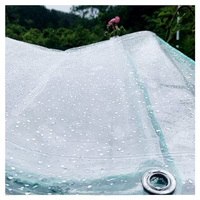 HYHMJ 0.4 mm Premium Clear Waterproof PVC Cover Tarp, 450 g/m², 2.4 x 3 m
