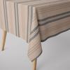 SCHÖNER LEBEN. Riviera Stripe Medium Tablecloth, Natural Blue, 130 x 130 cm view 1