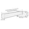 Heavy-Duty Shelf Brackets, 1 Set of 2 T-Shaped Concealed Wall-Mount Brackets, White, 15 cm/5.9 in view 2