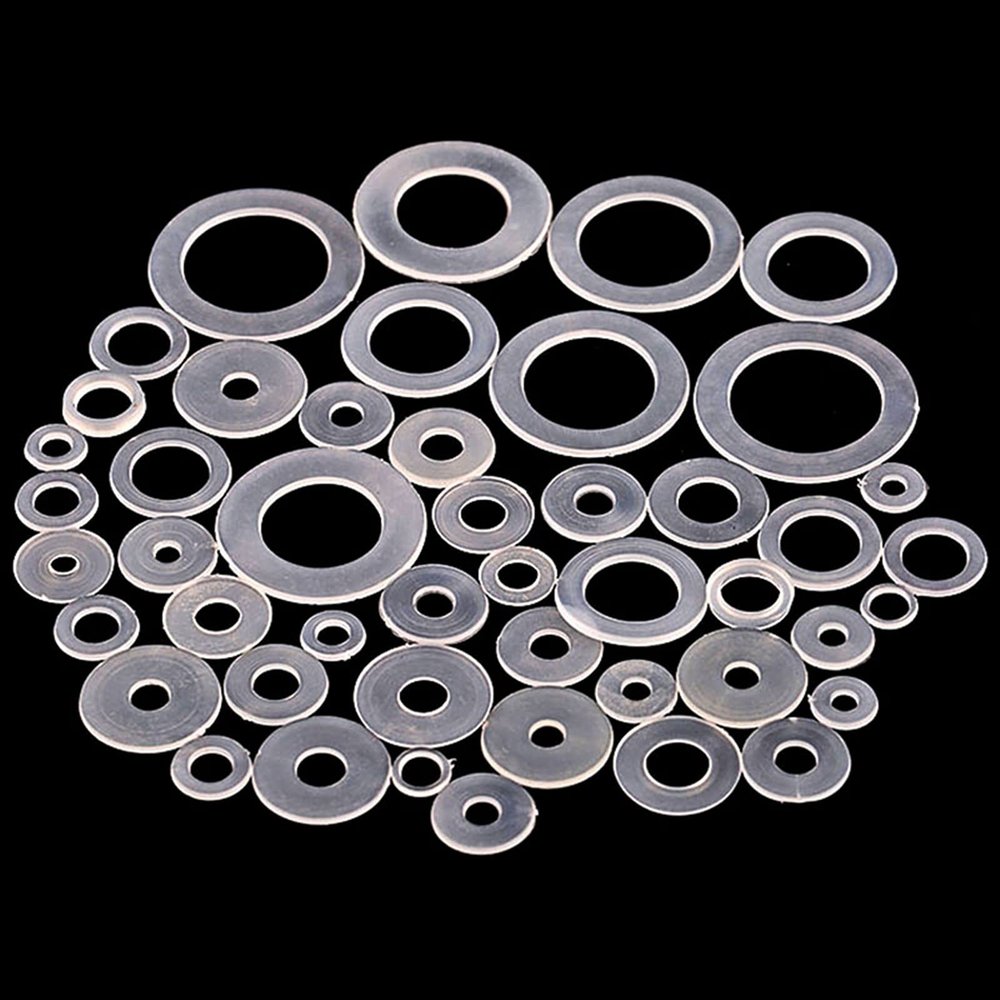 Liovns Mdingbao Flat Nylon Washers, Clear Plastic Washers, M3–M20, Corrosion-Resistant and Durable (20 Pieces, M12 × 20 × 1)