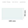 Replacement Glass Panel for Memorial Lantern, Clear Glass, 185 x 90 mm, 4 mm view 2