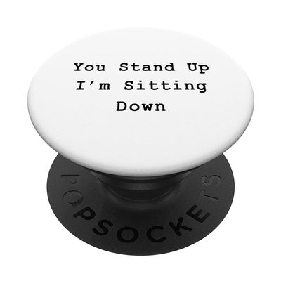 Daily Stand-Up Sit-Down Agile Scrum Lean PM Funny PM Coach PopSockets with Interchangeable PopGrip