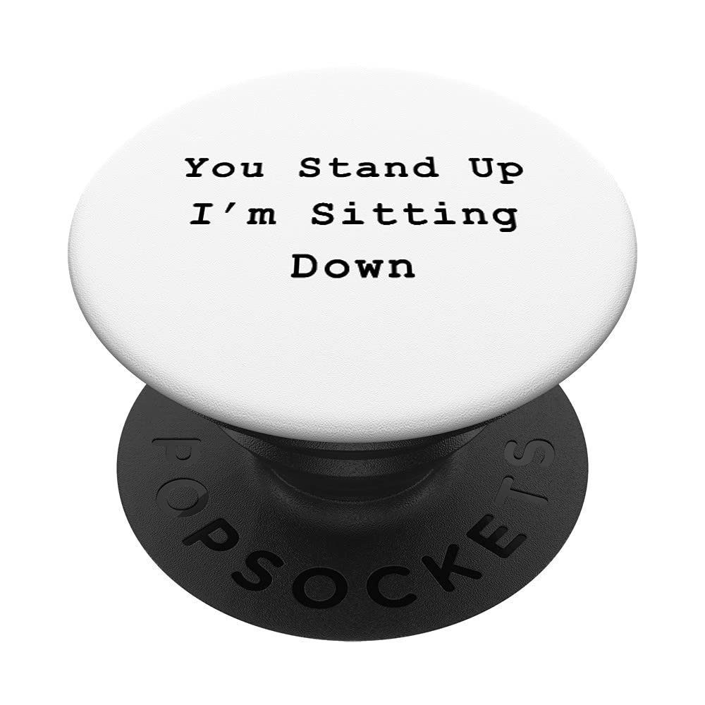 Daily Stand-Up Sit-Down Agile Scrum Lean PM Funny PM Coach PopSockets with Interchangeable PopGrip