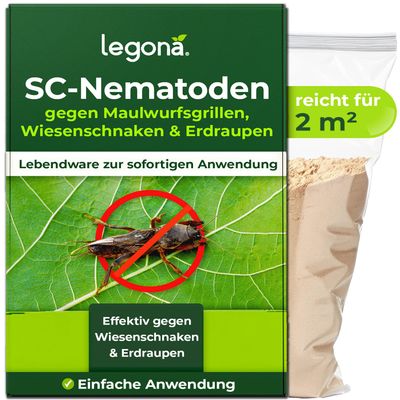 Legona SC nematodes against mole crickets, 1 million for 2 m²