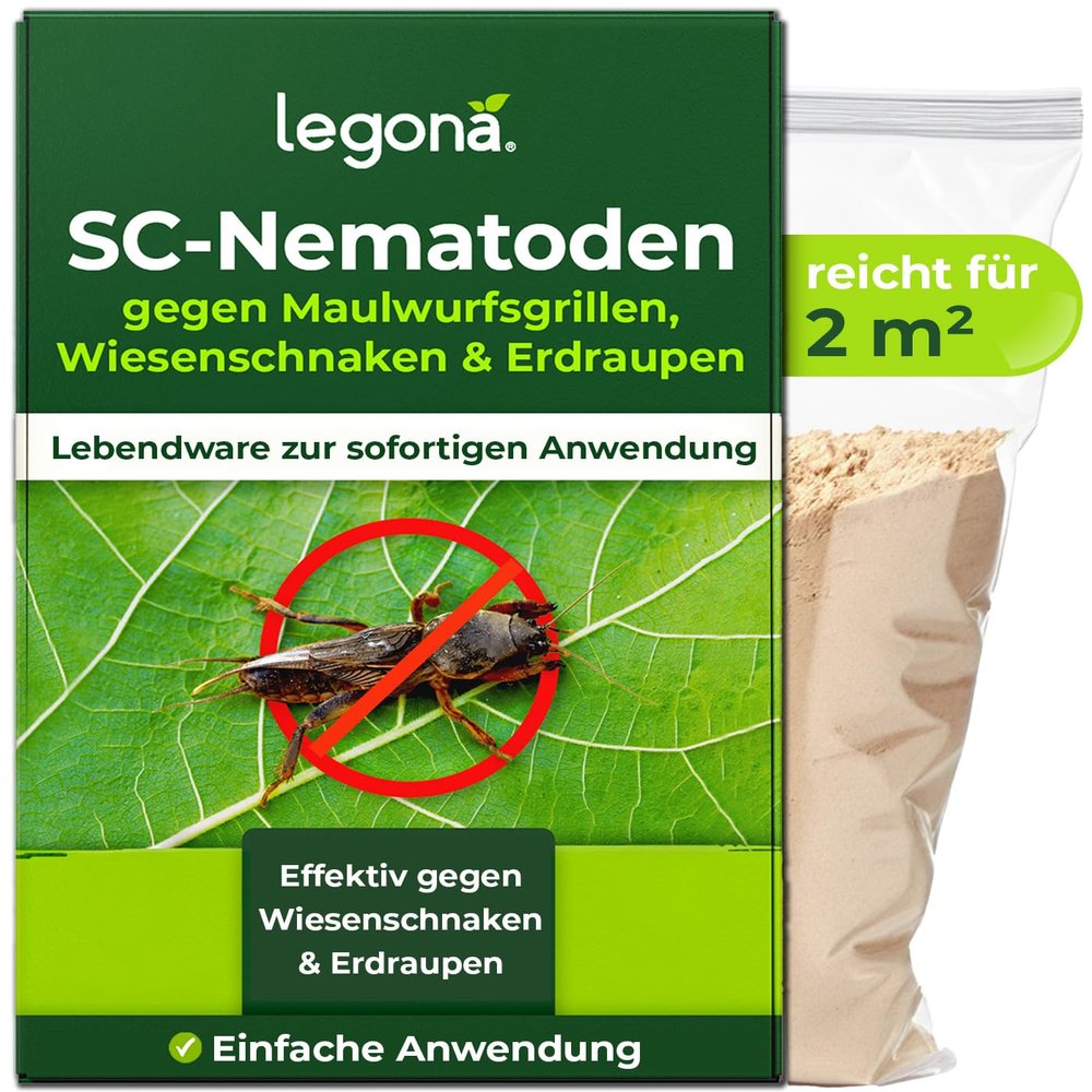 Legona SC nematodes against mole crickets, 1 million for 2 m²