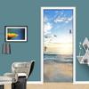 CBWRAW 3D Door Sticker, Beach Sunset Landscape, 77 x 200 cm view 1