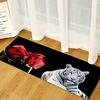 Morbuy Personalized Non-Slip Doormat with 3D Plant Print, Washable Dirt-Trapping Mat, 60 x 90 cm, White Tiger view 1