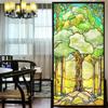 Stained Glass Window Privacy Film, European Church Style, No Glue, Static Cling, 89 x 200 cm view 1