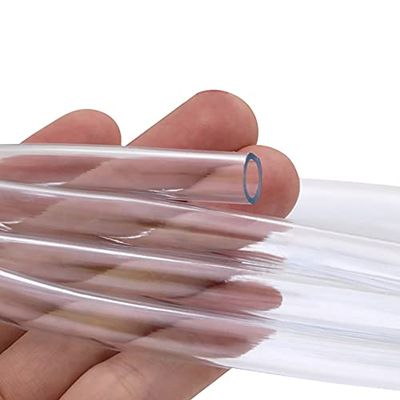 LUOSHUAI Transparent Food-Grade Silicone Tube for Peristaltic Pumps, 7.9 mm ID × 11.1 mm OD, 2 m