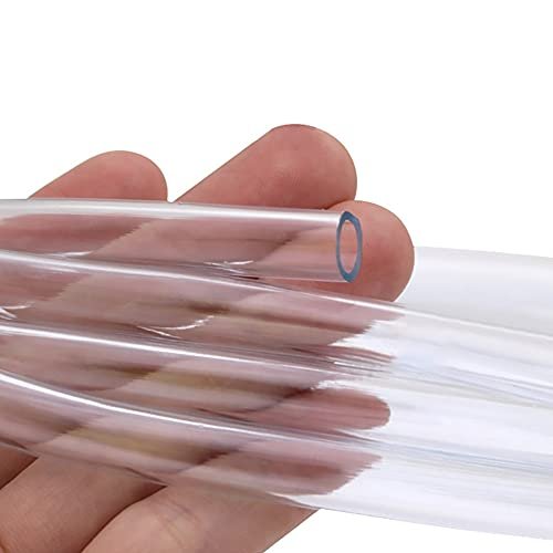 LUOSHUAI Transparent Food-Grade Silicone Tube for Peristaltic Pumps, 2 m, 6.4 x 11.4 mm