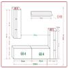 Furnitech Living Room Wall Unit with RGB LED, 16 Colors (Future 50/HG/B/1 1B) view 2