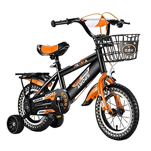 FUFU 12/14/16/18-Inch Kids' Bicycle for Boys and Girls, Ages 2–13 (Orange, 14 in)