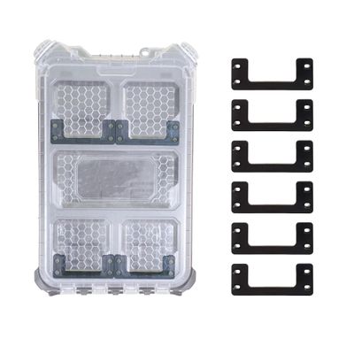 StealthMounts Packout Mounting Cleats (6-Pack) | Tool Box Storage System | Mount Anywhere | Compatible with Milwaukee Packout | Durable Brackets (Black)