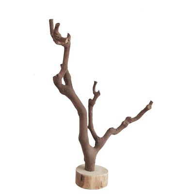 LIJUCAI Tree Trunk Statue with Lower Support Ornaments, 50 cm