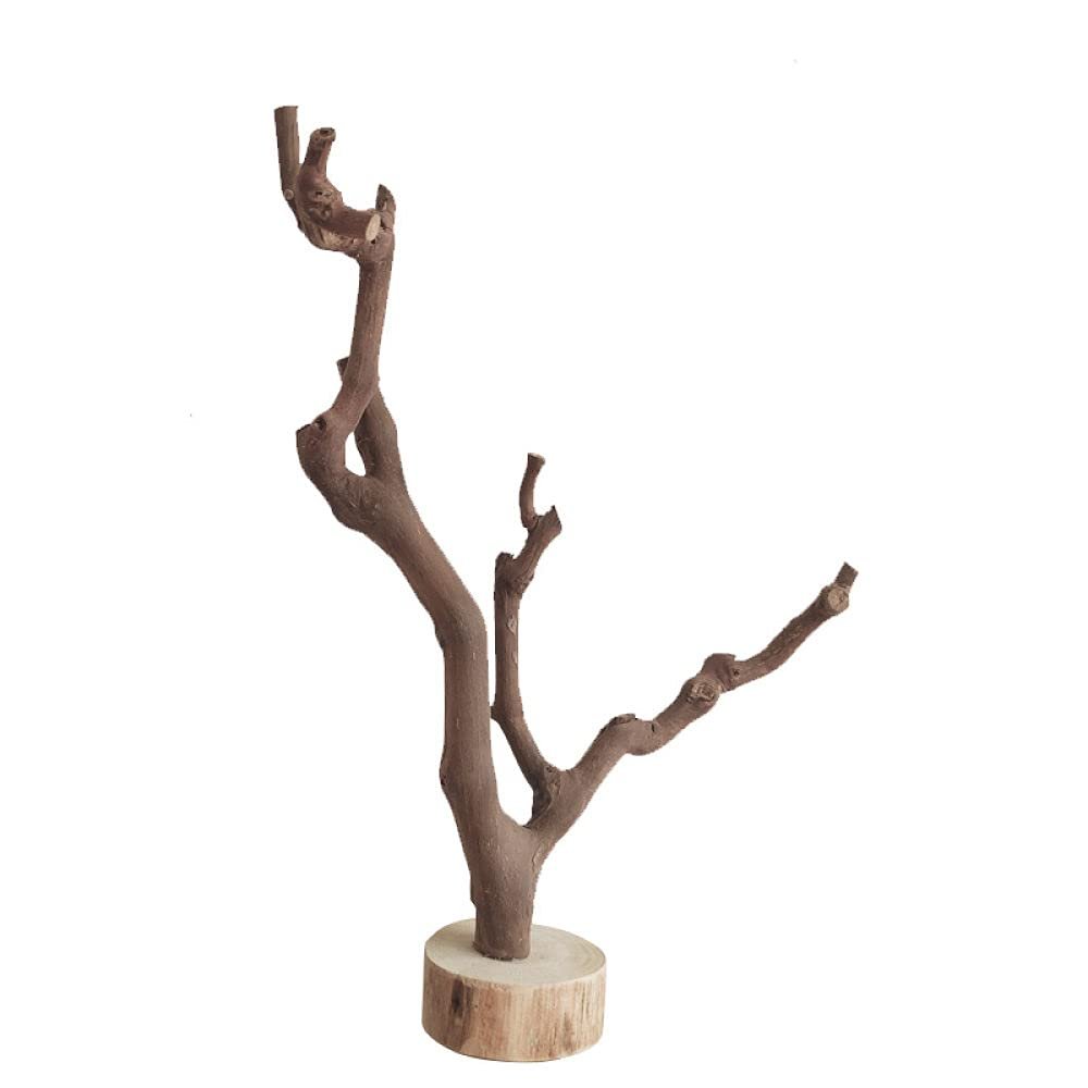 LIJUCAI Tree Trunk Statue with Lower Support Ornaments, 50 cm
