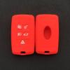 YJADHU Silicone Car Key Cover, 5-Button, for Land Rover Range Rover Sport Evoque Discovery, Red view 1