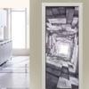 CBWRAW Door Sticker Wallpaper, 3D Retro Photo Wallpaper, 77 x 200 cm, Self-Adhesive PVC, Waterproof and Removable view 1
