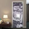 CBWRAW Door Sticker Wallpaper, 3D Retro Photo Wallpaper, 77 x 200 cm, Self-Adhesive PVC, Waterproof and Removable view 2