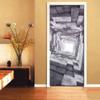 CBWRAW Door Sticker Wallpaper, 3D Retro Photo Wallpaper, 77 x 200 cm, Self-Adhesive PVC, Waterproof and Removable view 4