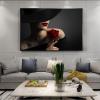 Girl with Rose Elegant Living Room Wall Decor Canvas Print 40x50 cm (16x20 in) with Frame view 3
