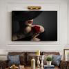 Girl with Rose Elegant Living Room Wall Decor Canvas Print 40x50 cm (16x20 in) with Frame view 4