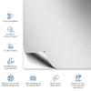 400 Silver-Gray Matte Tile Stickers, 15 x 15 cm view 4