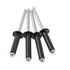 Black Round-Head Open-End Aluminum Rivets, M2.4 × 5 mm, 200 Pieces view 1
