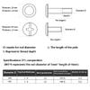 304 Stainless Steel Nail Push-Lock Screws, M4/M5, 5 × 20 mm, 10 Pieces view 2