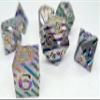 World of Dice Starfall Series Metal Pen-and-Paper Dice Set, 7-Piece, D4–D20, Silver Rainbow, Without Case view 4