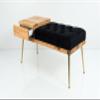 EMRA WOOD M-DEKO LPP-106 Loft Quilted Velour Bench with Wooden Drawer, Made to Measure (H 50 cm, D 30 cm, 118) view 3