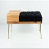 EMRA WOOD M-DEKO LPP-106 Loft Quilted Velour Bench with Wooden Drawer, Made to Measure (H 50 cm, D 30 cm, 118) view 4