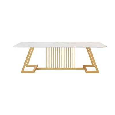 Industrial Rectangular Coffee Table with Storage Shelf