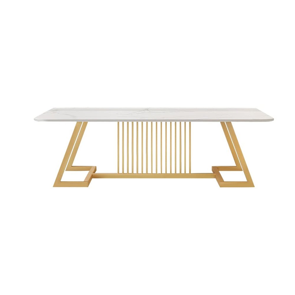 Industrial Rectangular Coffee Table with Storage Shelf