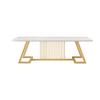 Industrial Rectangular Coffee Table with Storage Shelf view 1