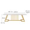 Industrial Rectangular Coffee Table with Storage Shelf view 2