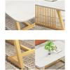 Industrial Rectangular Coffee Table with Storage Shelf view 3