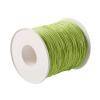 PandaHall 1 mm Braided Waxed Cotton Cord, Green/Yellow view 2