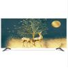 Outdoor TV Cover, Sun Protection for Wall-Mounted or Desktop Curved Screens, Soft Fabric, Craft 331 (Color: S, 55 Inch) view 3