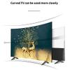 Outdoor TV Cover, Sun Protection for Wall-Mounted or Desktop Curved Screens, Soft Fabric, Craft 331 (Color: S, 55 Inch) view 4