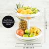 Moritz & Moritz 2-Tier White Metal Fruit Stand view 3