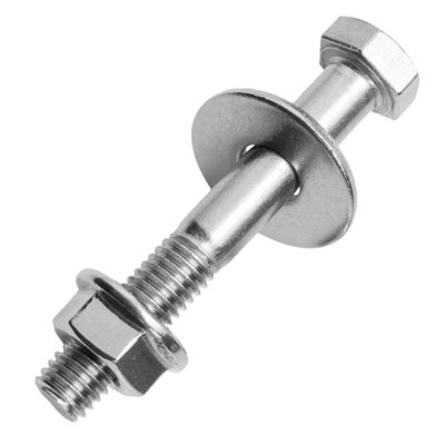 M5 x 55 mm Partially Threaded Hex Bolts, A2 Stainless Steel, with Flange Nuts and Large Washers, 5-Pack | MESAROS