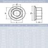 M5 x 55 mm Partially Threaded Hex Bolts, A2 Stainless Steel, with Flange Nuts and Large Washers, 5-Pack | MESAROS view 4