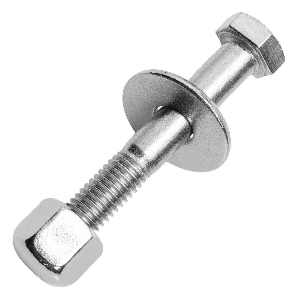 M8 x 70 mm Stainless Steel A2 Hex Bolts with Low-Profile Cap Nuts and Large Washers, 5-Pack