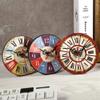 MOUMOUTEN Silent Retro Tuscan Country Wall Clock, Colorful Wooden Farmhouse Style, 13.4 in view 2