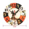 MOUMOUTEN Silent Retro Tuscan Country Wall Clock, Colorful Wooden Farmhouse Style, 13.4 in view 3
